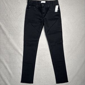 NWT Moussy Vintage Jeans Women's Size 30 Ridgewood Skinny‎ Black Selvedge Japan